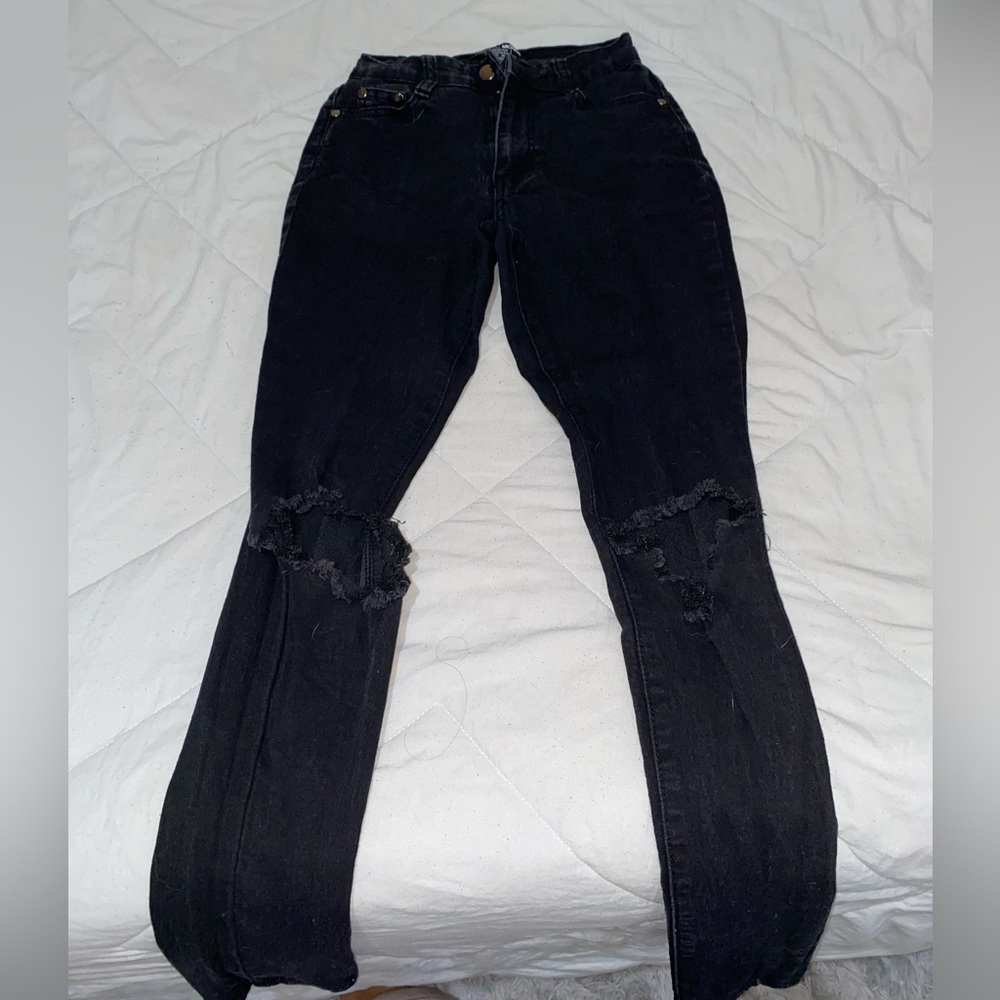 High waisted black skinny jeans - Fashion Nova